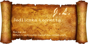 Jedlicska Leonetta névjegykártya